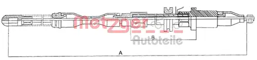 жило за ръчна спирачка METZGER 11.5751