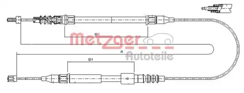 жило за ръчна спирачка METZGER 11.5762