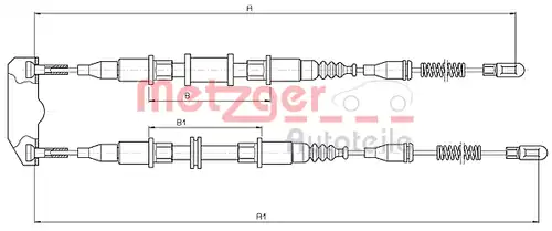 жило за ръчна спирачка METZGER 11.585