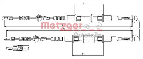 жило за ръчна спирачка METZGER 11.5854