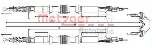 жило за ръчна спирачка METZGER 11.5858