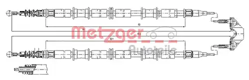 жило за ръчна спирачка METZGER 11.5865