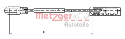 жило за ръчна спирачка METZGER 11.5935