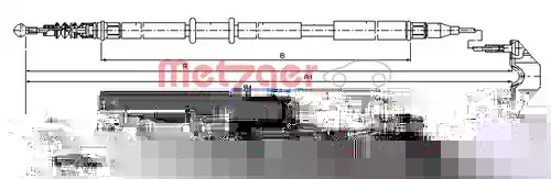 жило за ръчна спирачка METZGER 11.5952