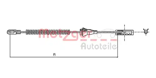 жило за ръчна спирачка METZGER 11.5959