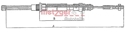 жило за ръчна спирачка METZGER 11.606