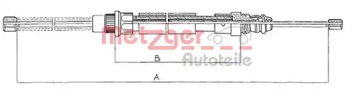 жило за ръчна спирачка METZGER 11.607