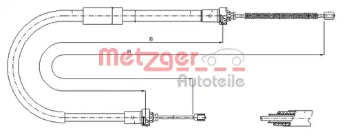 жило за ръчна спирачка METZGER 11.6573