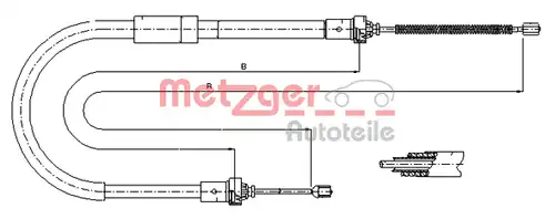 жило за ръчна спирачка METZGER 11.6574