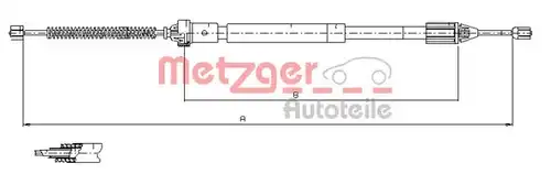 жило за ръчна спирачка METZGER 11.6597