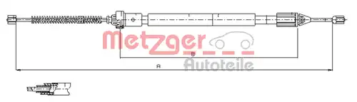 жило за ръчна спирачка METZGER 11.6598