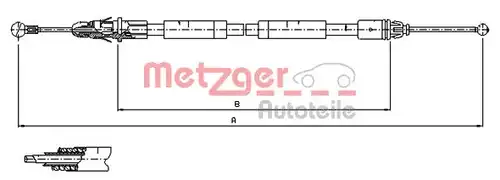 жило за ръчна спирачка METZGER 11.6805