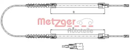 жило за ръчна спирачка METZGER 1171.8