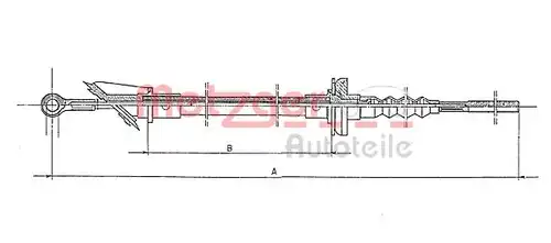 въжен механизъм, задействане на съединителя METZGER 1172.1