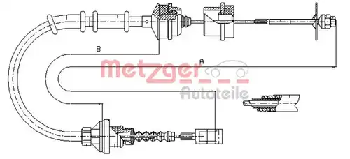 въжен механизъм, задействане на съединителя METZGER 1172.5