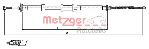 жило за ръчна спирачка METZGER 12.0701