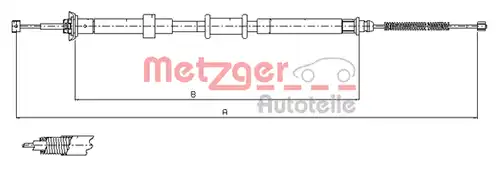 жило за ръчна спирачка METZGER 12.0702