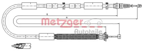 жило за ръчна спирачка METZGER 12.0706