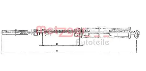 жило за ръчна спирачка METZGER 1251.10