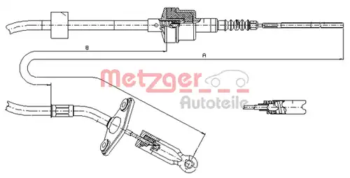 въжен механизъм, задействане на съединителя METZGER 12.7200