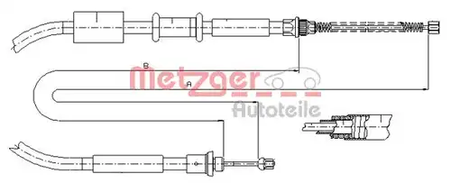 жило за ръчна спирачка METZGER 1281P1