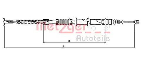 жило за ръчна спирачка METZGER 1651.21