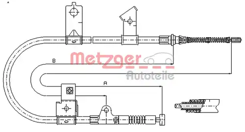 жило за ръчна спирачка METZGER 17.0001