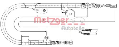 жило за ръчна спирачка METZGER 17.0113