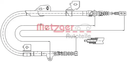 жило за ръчна спирачка METZGER 17.0114