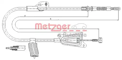 жило за ръчна спирачка METZGER 17.0124