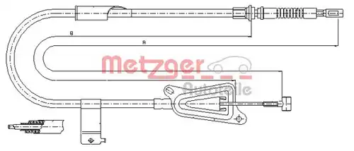 жило за ръчна спирачка METZGER 17.0125