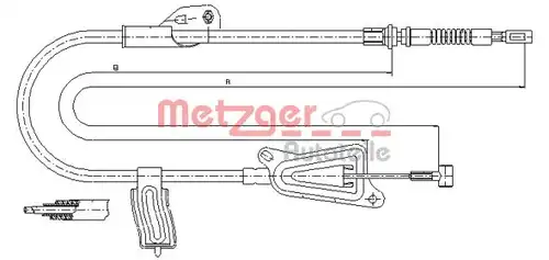 жило за ръчна спирачка METZGER 17.0126