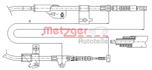 жило за ръчна спирачка METZGER 17.0235