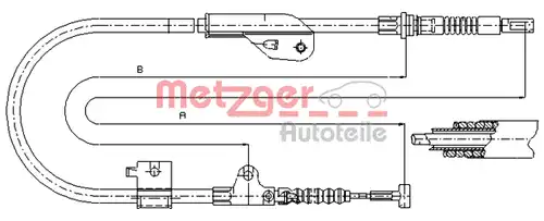 жило за ръчна спирачка METZGER 17.0238