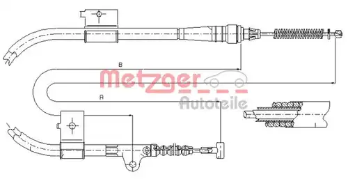 жило за ръчна спирачка METZGER 17.0332