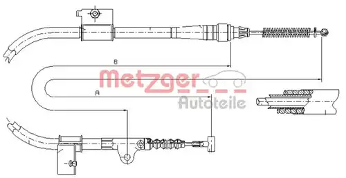 жило за ръчна спирачка METZGER 17.0333