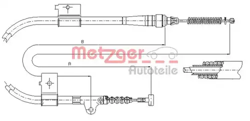 жило за ръчна спирачка METZGER 17.0334