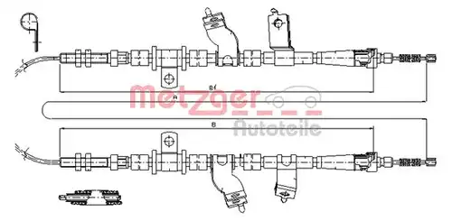 жило за ръчна спирачка METZGER 17.3501