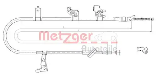 жило за ръчна спирачка METZGER 17.5060