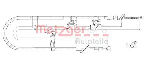 жило за ръчна спирачка METZGER 17.5061