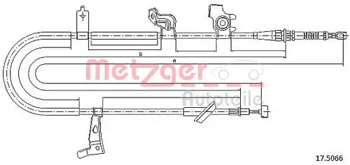 жило за ръчна спирачка METZGER 17.5066