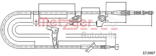 жило за ръчна спирачка METZGER 17.5067