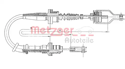 въжен механизъм, задействане на съединителя METZGER 18.0052