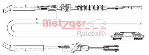 въжен механизъм, задействане на съединителя METZGER 18.6103