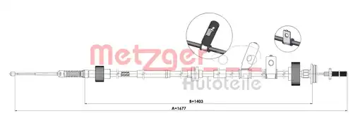 жило за ръчна спирачка METZGER 1E.LR003