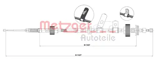 жило за ръчна спирачка METZGER 1E.LR004