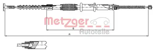 жило за ръчна спирачка METZGER 241.1