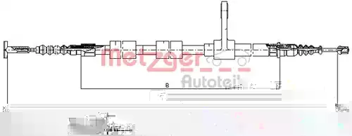 жило за ръчна спирачка METZGER 251.31