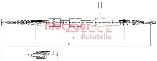 жило за ръчна спирачка METZGER 251.33