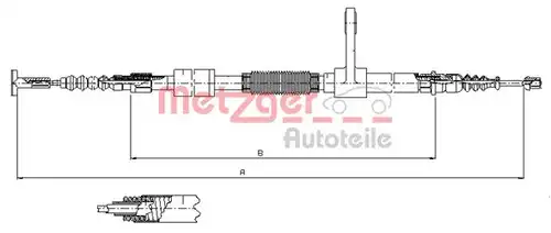 жило за ръчна спирачка METZGER 251.34